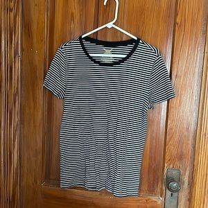 Black and white striped top XL